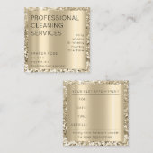 Berufliche Reinigung Service Residence Maid Gold Terminkarte (Vorne/Hinten)