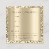 Berufliche Reinigung Service Residence Maid Gold Terminkarte (Rückseite)