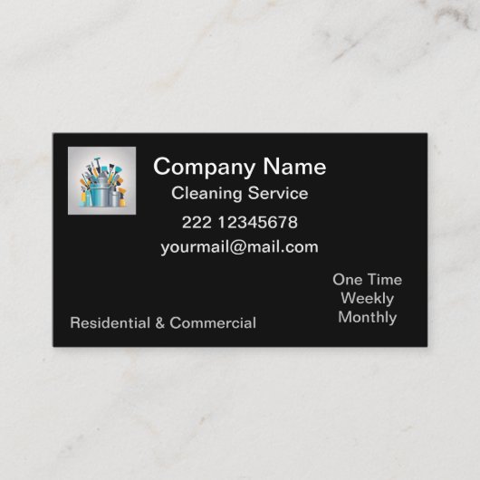 Berufliche Reinigung Visitenkarte (Vorderseite)