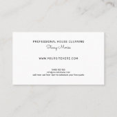 Berufliche Reinigung von Gold und Black House Visitenkarte (Rückseite)