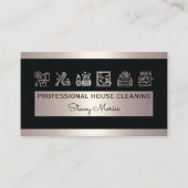 Berufliche Reinigung von Gold und Black House Visitenkarte (Vorderseite)