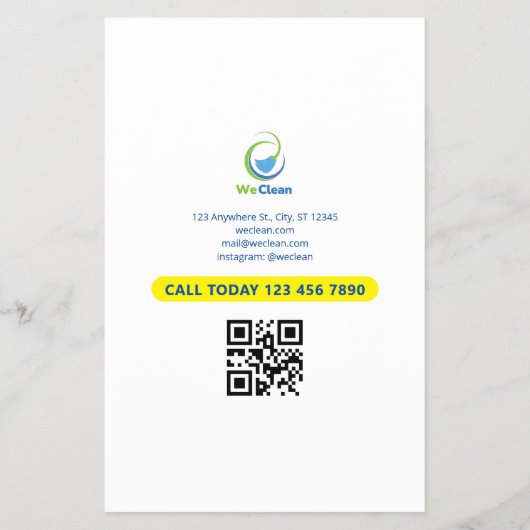 Berufliche Reinigungsdienste Business Flyer (Hinten)