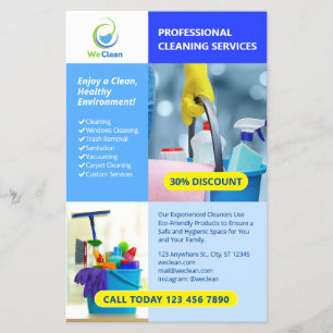 Berufliche Reinigungsdienste Business Flyer