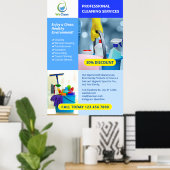 Berufliche Reinigungsdienste Business Flyer Poster (Heimbüro)