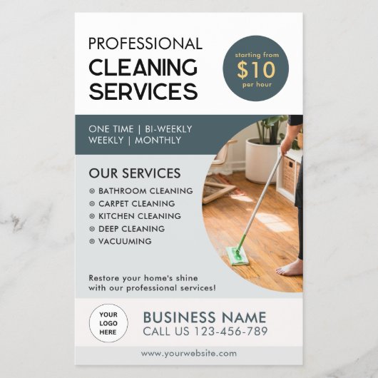 Berufliche Reinigungsdienste Flyer (Vorne)