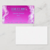 berufliche Reinigungsdienste für Seifenschaum Visitenkarte (Vorne/Hinten)