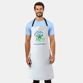 Berufliche Reinigungsdienste - Grünes blaues Logo Schürze (Getragen)