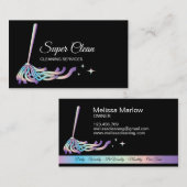 Berufliche Reinigungsdienste Haushaltshilfe Visitenkarte (Vorne/Hinten)