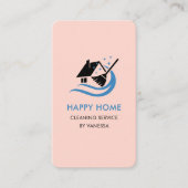 Berufliche Reinigungsdienste Logo Qr-Code Visitenkarte (Vorderseite)