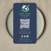 Berufliche Reinigungsdienste Logo Qr-Code Visitenkarte