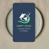 Berufliche Reinigungsdienste Logo Qr-Code Visitenkarte