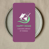 Berufliche Reinigungsdienste Logo Qr-Code Visitenkarte