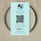 Berufliche Reinigungsdienste Logo Qr-Code Visitenkarte