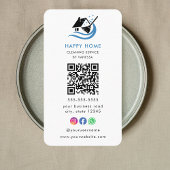 Berufliche Reinigungsdienste Logo Qr-Code Visitenkarte