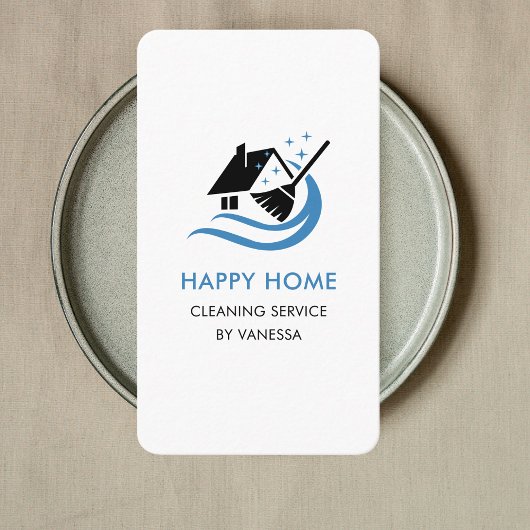 Berufliche Reinigungsdienste Logo Qr-Code Visitenkarte