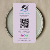 Berufliche Reinigungsdienste Logo Qr-Code Visitenkarte
