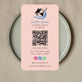 Berufliche Reinigungsdienste Logo Qr-Code Visitenkarte