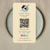 Berufliche Reinigungsdienste Logo Qr-Code Visitenkarte
