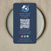 Berufliche Reinigungsdienste Logo Qr-Code Visitenkarte