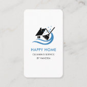 Berufliche Reinigungsdienste Logo Qr-Code Visitenkarte (Vorderseite)