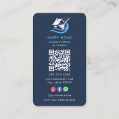 Berufliche Reinigungsdienste Logo Qr-Code Visitenkarte (Rückseite)