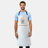 Berufliche Reinigungsdienste Orange Blue White Schürze (Getragen)