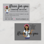 Berufliche Reinigungsdienste Rosa Grau Visitenkarte (Vorne/Hinten)