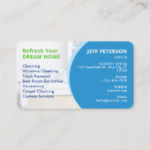 Berufliche Reinigungsdienste - Visitenkarte (Rückseite)