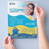 Berufliche Reinigungsdienste - (Vorlage) Flyer (Hand)