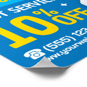 Berufliche Reinigungsdienste - Vorlage Poster (Ecke)