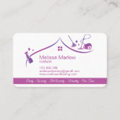 Berufliche ReinigungsHouse Services Business Card Visitenkarte (Rückseite)