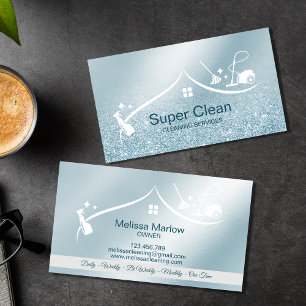 Berufliche ReinigungsHouse Services Business Card Visitenkarte