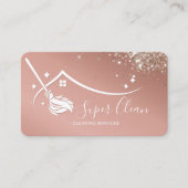Berufliche ReinigungsHouse Services Business Card Visitenkarte (Vorderseite)