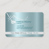 Berufliche ReinigungsHouse Services Business Card Visitenkarte (Rückseite)