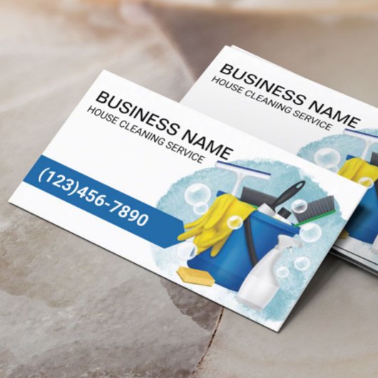 Berufliche Reinigungsmittel Haushaltshilfe Visitenkarte