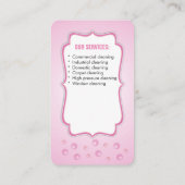 Berufliche Reinigungsservice-Geschäftskarte Visitenkarte (Rückseite)