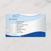 Berufliche Reinigungsservice-Geschäftskarte Visitenkarte (Rückseite)