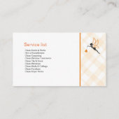 Berufliche Reinigungsservice-Geschäftskarte Visitenkarte (Rückseite)