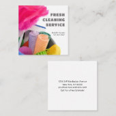 Berufliche Reinigungsservice Quadratische Visitenkarte (Vorne/Hinten)