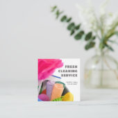 Berufliche Reinigungsservice Quadratische Visitenkarte (Stehend Vorderseite)