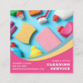Berufliche Reinigungsservice Quadratische Visitenkarte (Vorderseite)