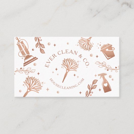 Berufliche Reinigungswerkzeuge/-artikel Visitenkarte (Vorderseite)