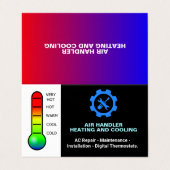 Berufliche Reparatur, Heizung und Kühlung Visitenkarten (Außenseite Aufgefaltet)
