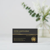 Berufliche Retro Gold Line, Butler Service Visitenkarte (Stehend Vorderseite)