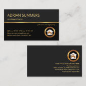 Berufliche Retro Gold Line Grauschattierung Visitenkarte (Vorne/Hinten)