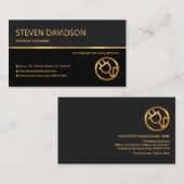 Berufliche Retro Gold Line Gray Shade Electrical Visitenkarte (Vorne/Hinten)