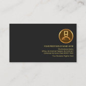 Berufliche Retro Gold Line Kulinarische Köstlichke Visitenkarte (Rückseite)