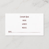 Berufliche Rich Rise Business Card Visitenkarte (Rückseite)