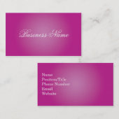 Berufliche rosa Geschäfts-Karten Visitenkarte (Vorne/Hinten)
