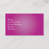 Berufliche rosa Geschäfts-Karten Visitenkarte (Rückseite)